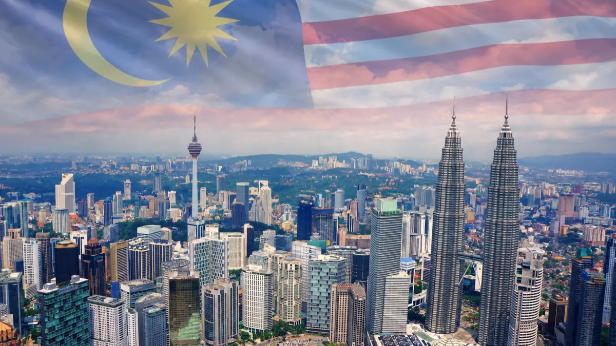Kuala Lumpur skyline with the Petronas Towers - Malaysia market entry for EU pharma