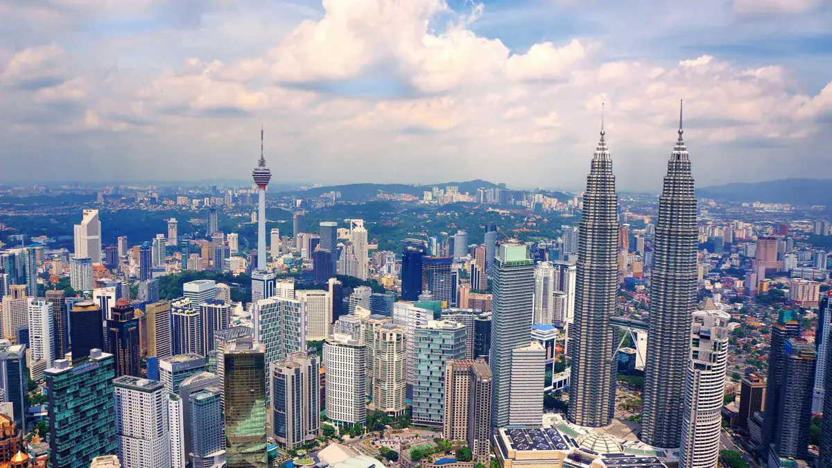 Kuala Lumpur skyline with the Petronas Towers - Malaysia market entry for EU pharma